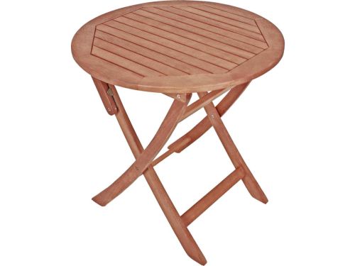 Bijzettafel Stockholm - Ronde tuintafel - Buitenontspanning - Massief eucalyptus