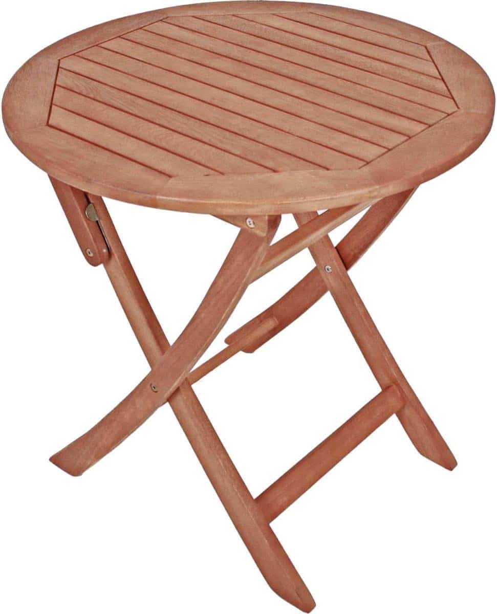 bijzettafel stockholm ronde tuintafel buitenontspanning massief eucalyptus