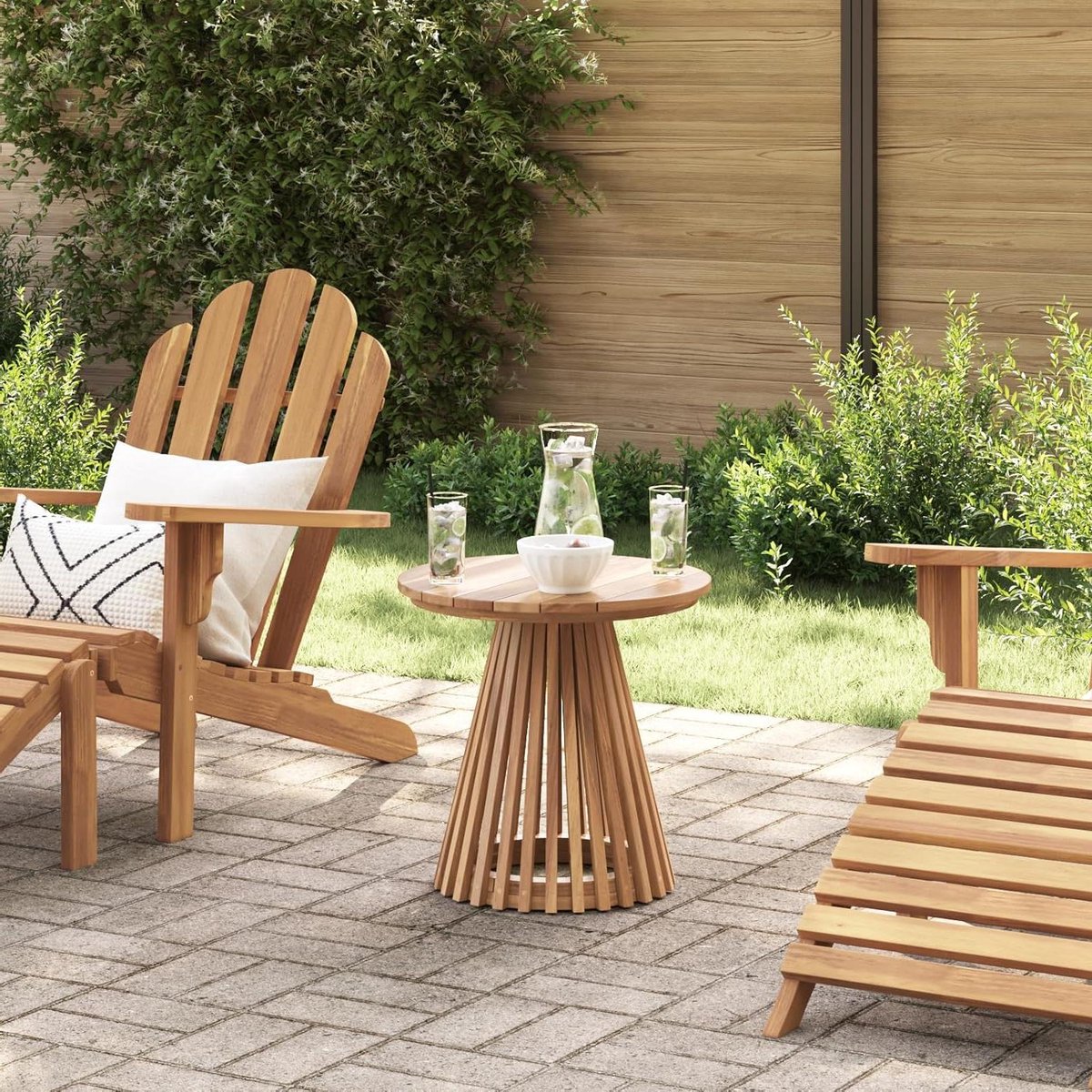 bijzettafel tuin balkontafel terras buiten zitten massief