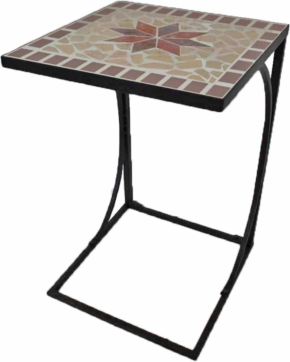 bijzettafel tuin tafel buiten zitten mozaïek blad