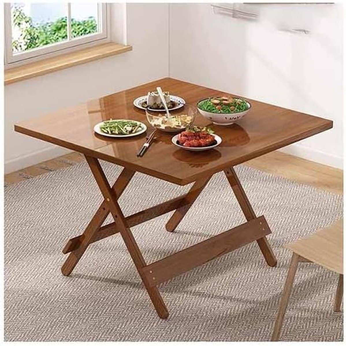 bijzettafels, buitentafel, patio bijzettafel, houten vierkante tafel, opvouwbare koffiemeubels voor