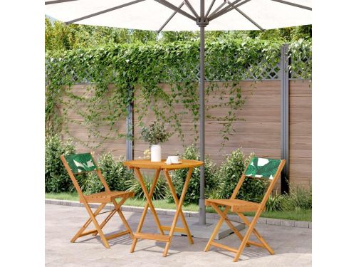 Bistroset 3-delig - Buitenmeubilair - Genieten op balkon - Massief