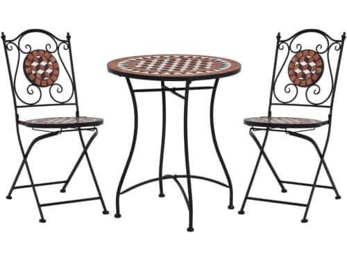 Bistroset 3-delig - Mozaïek set - Buiten zitten - Keramiek