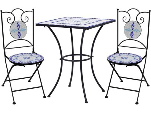 Bistroset 3-delig - Mozaïek set - Buiten Zitten - Keramisch