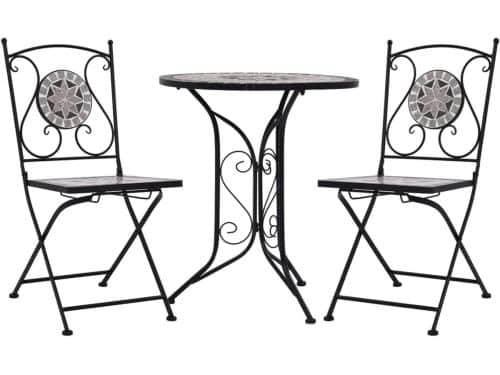 Bistroset 3-delig - Mozaïek set - Buiten Zitten - Keramische