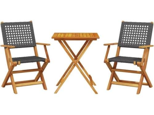 Bistroset 3-delig - Tafel en stoelen - Buiten genieten