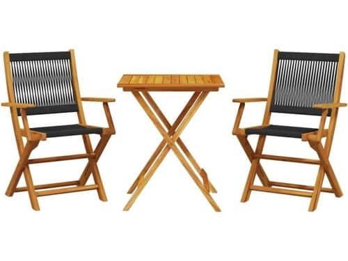 Bistroset 3-delig - Tafel en stoelen - Buiten genieten