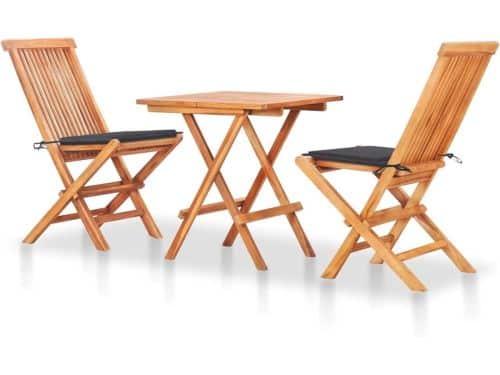 Bistroset 3-delig - Tafel en stoelen - Buiten Zitten
