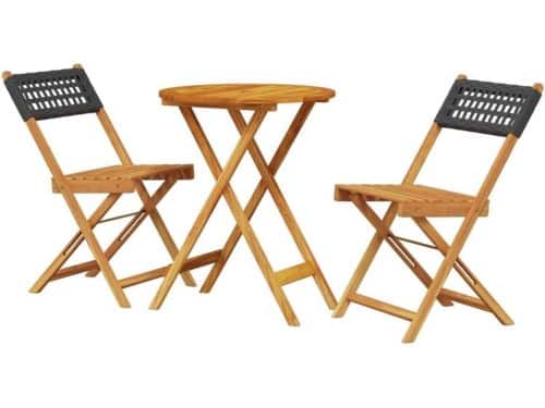 Bistroset 3-delig - Tafel en stoelen - Genieten op balkon