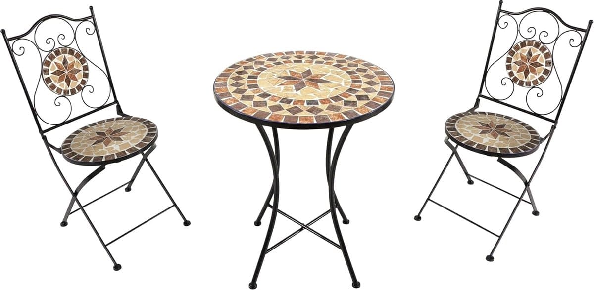 bistroset 3 delig tafel met stoelen buiten zitten