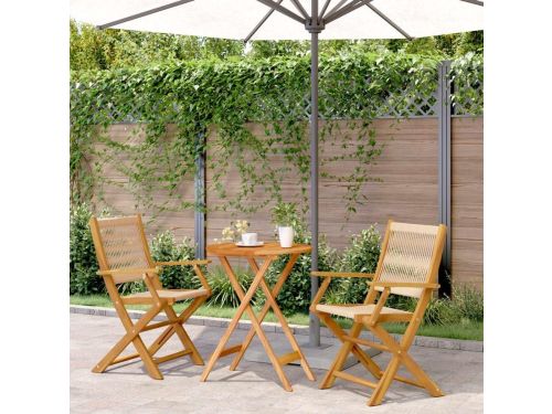Bistroset 3-delig - Tafel stoel - Buiten genieten - Massief