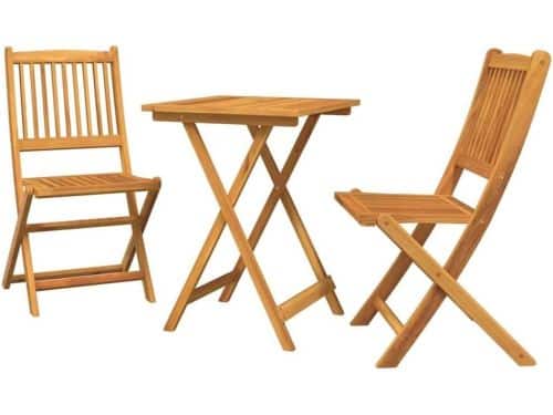 Bistroset 3-delig - Terrasmeubilair Set - Buiten Zitten - Massief