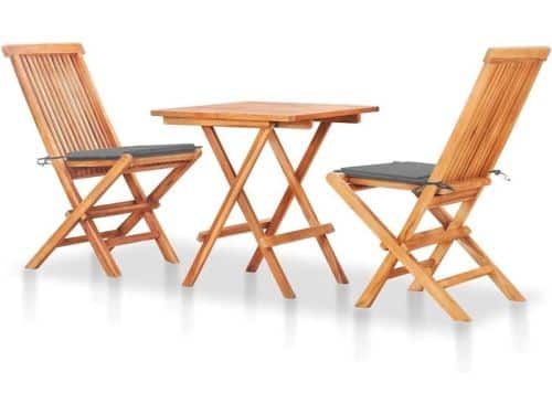 Bistroset 3-delig - Tuinmeubelset Hout - Buiten Zitten - Inklapbaar