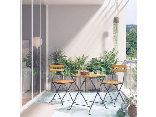 Bistroset Hout - Tafel Stoelen - Buiten Zitten - Opvouwbaar