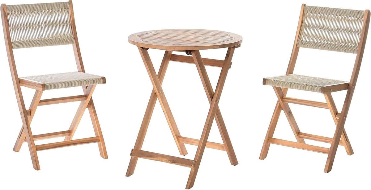 bistroset hout terras set buiten zitten inklapbaar