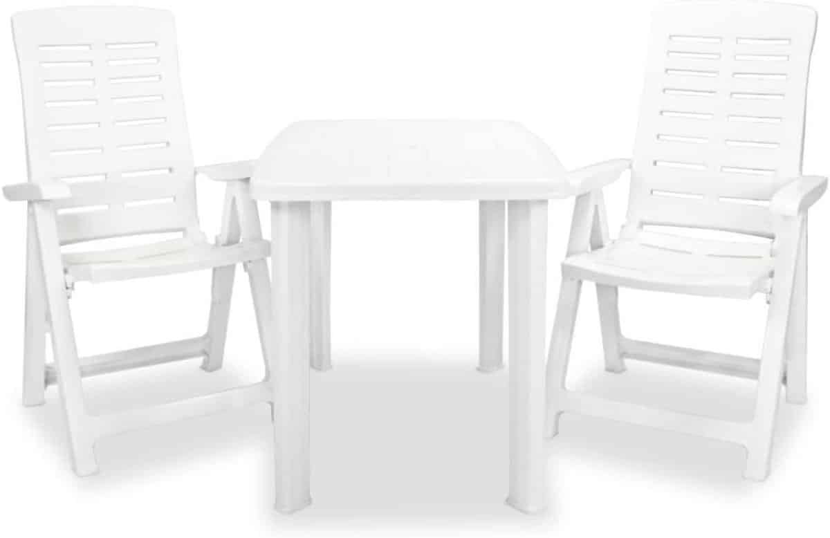 bistroset kunststof kleine tafel set buiten dineren