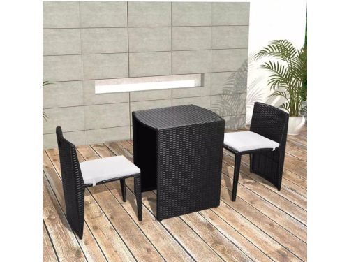 Bistroset met kussens - Terrasmeubilair - Buiten dineren - Ruimtebesparend