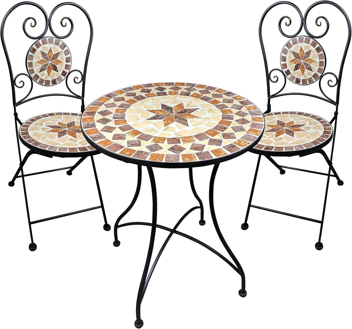 bistroset mozaïek tuintafel stoelen balkon terras inklapbare