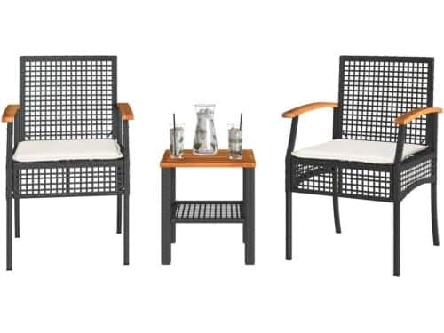 Bistroset Tuinmeubelen - Balkonset Rotan - Buiten Zitten - Weerbestendig
