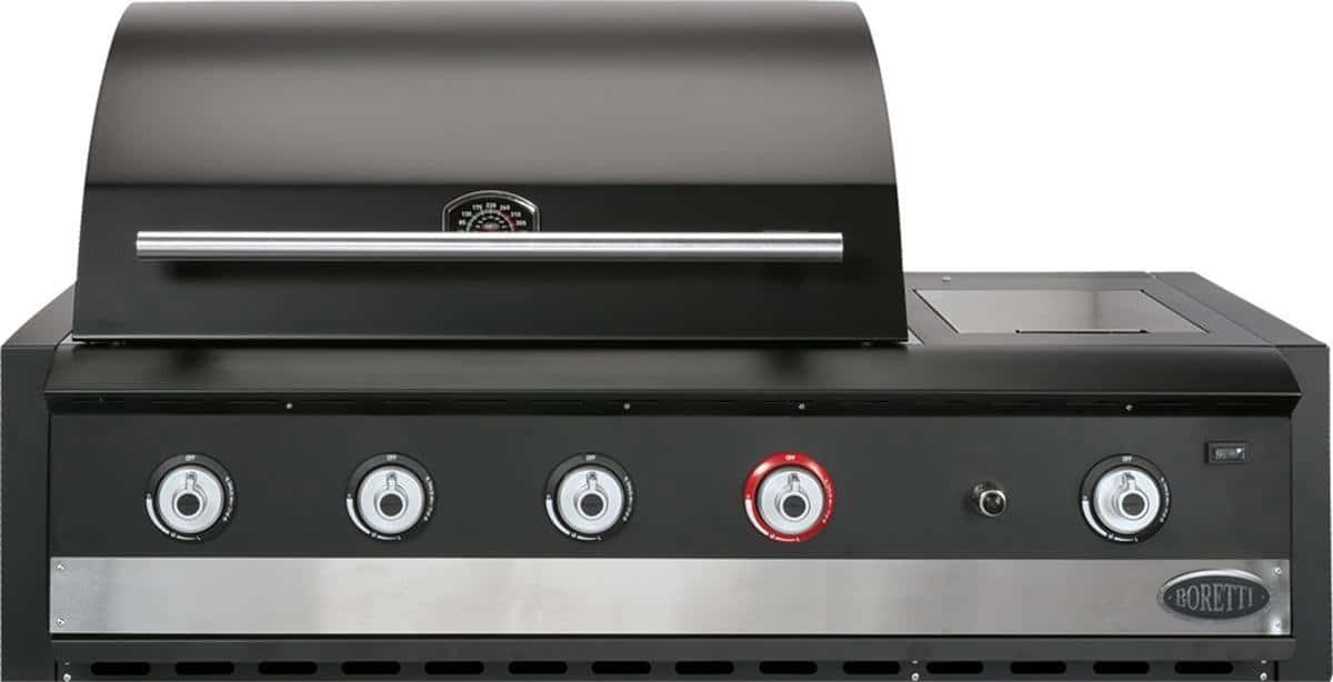 boretti ibrido top gas/houtskool inbouwbarbecue buitenkeuken inbouw