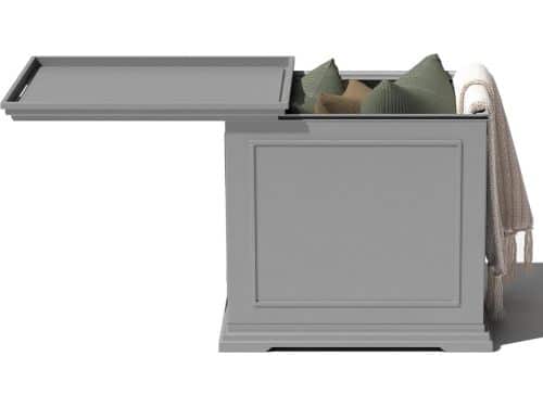 Buiten bijzettafel met opbergruimte en afneembaar dienblad