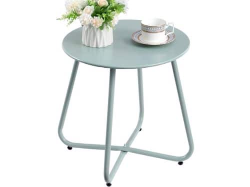 Buiten bijzettafel - Ronde tuintafel - Genieten van buiten