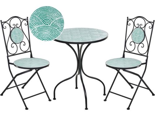 Buiten Tuin Bistroset - Vintage Metalen Set - Gezellig Buiten