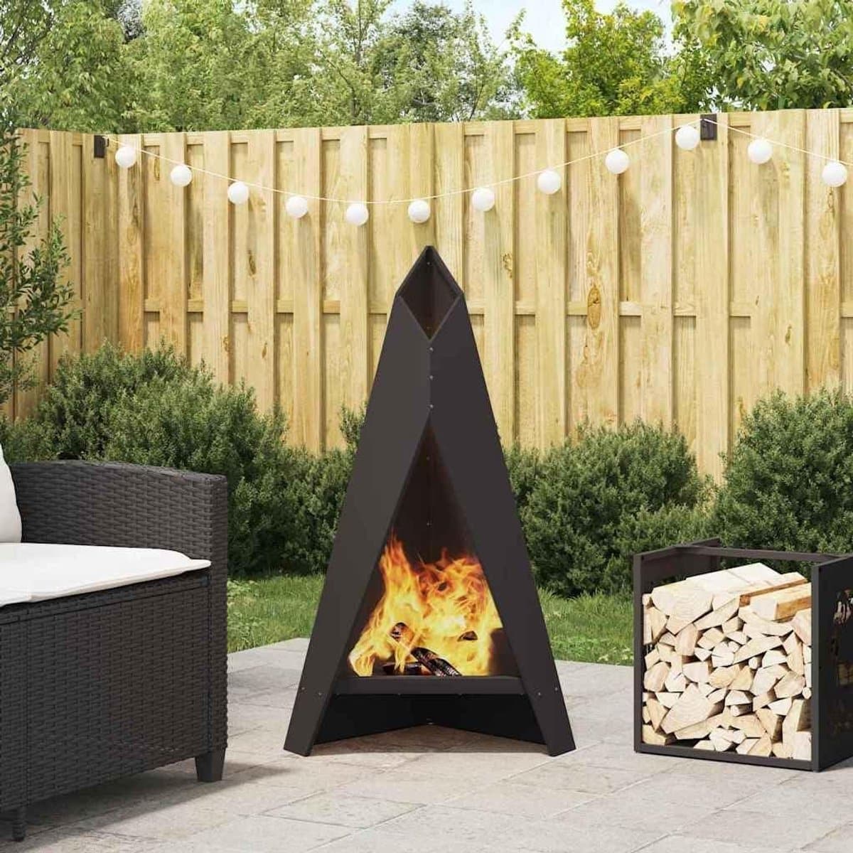 buitenhaard staal vuurschaal tuin sfeerverwarming terras roestbestendig