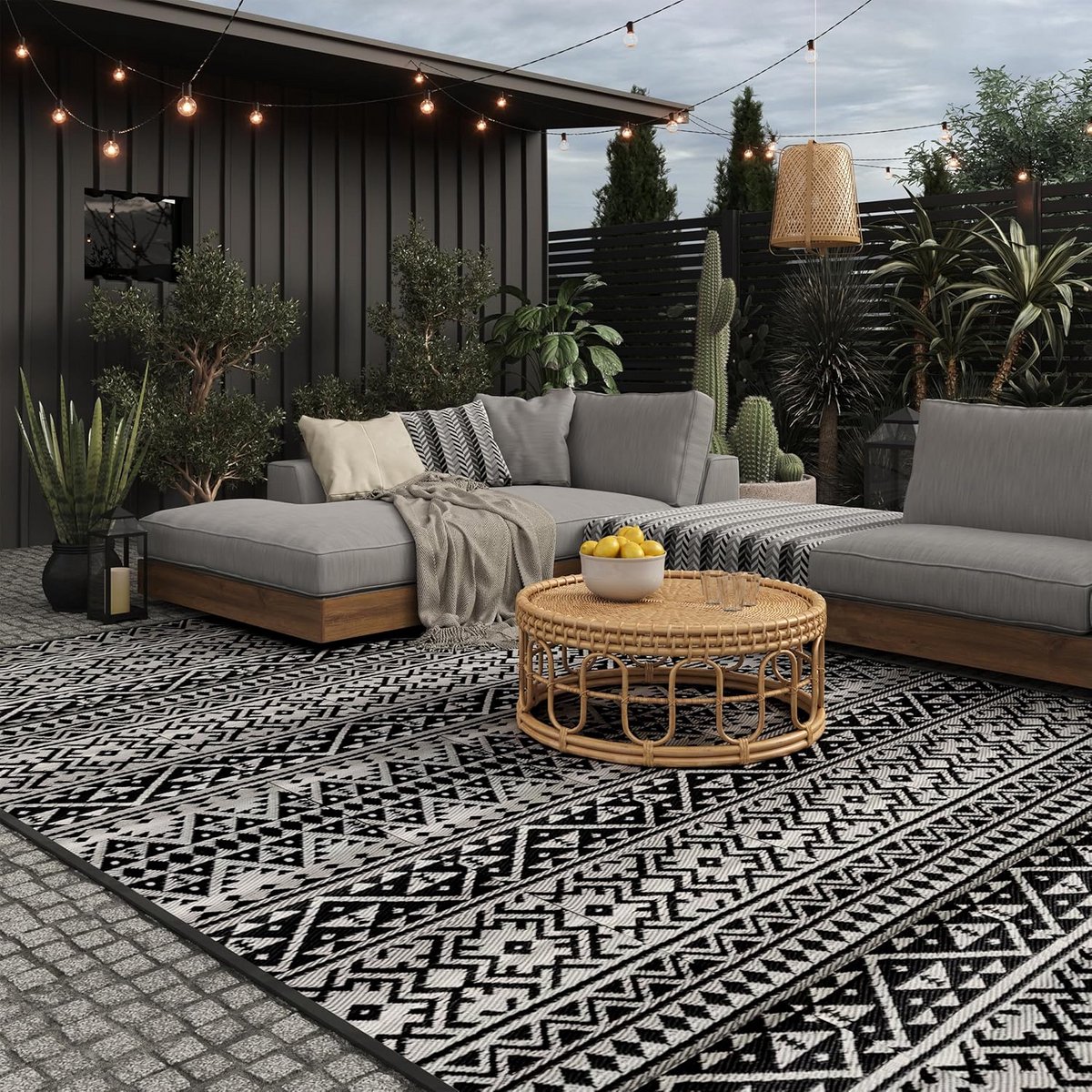buitenkleed kunststoftapijt terrastapijt kamperen en tuin dubbelzijdig