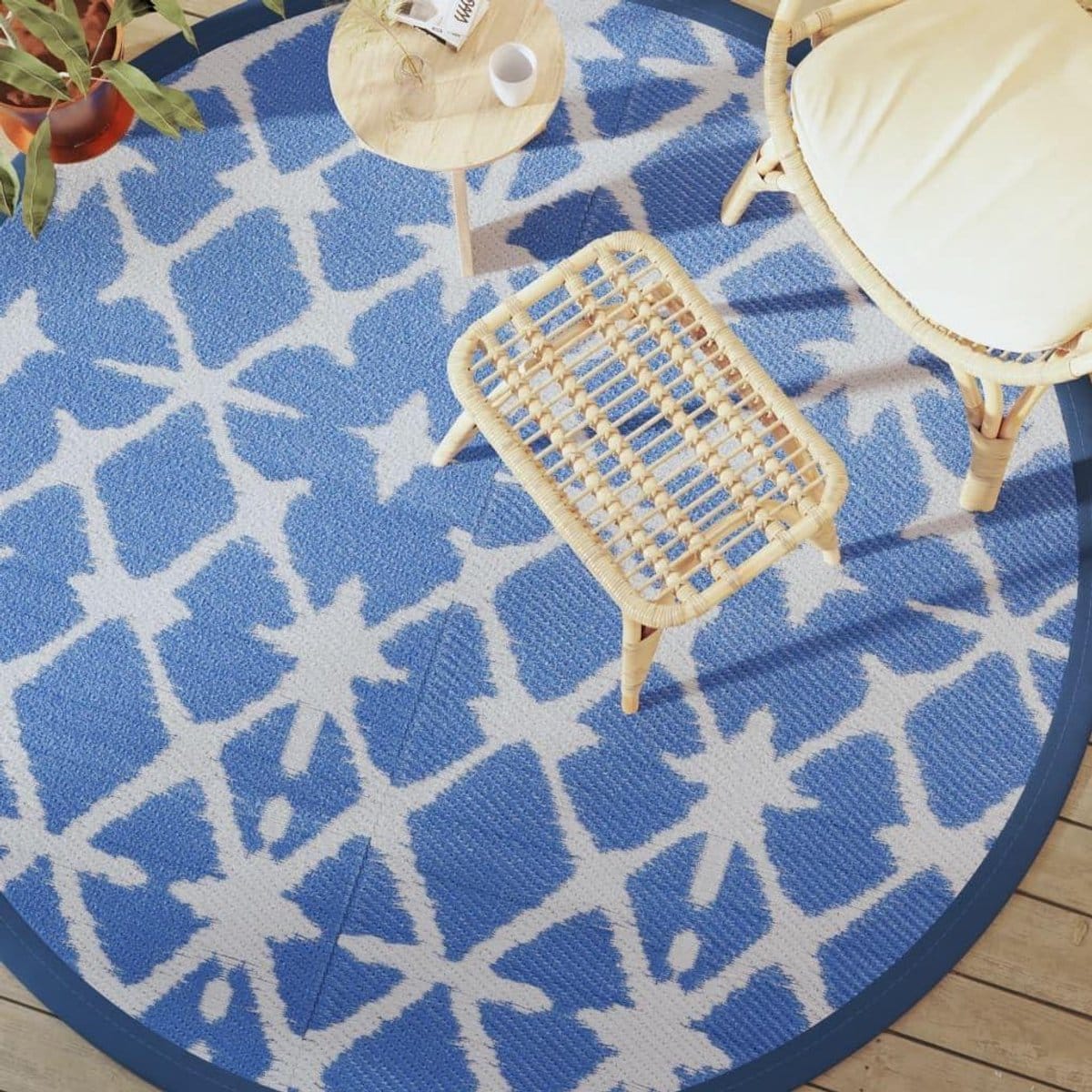 buitentapijt terrastapijt buitenkleed terras aankleden omkeerbaar geometrisch