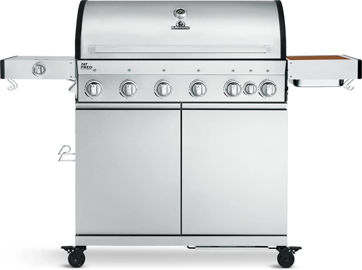 burnhard® gas bbq fat fred | 6 brenner gasgrill deluxe