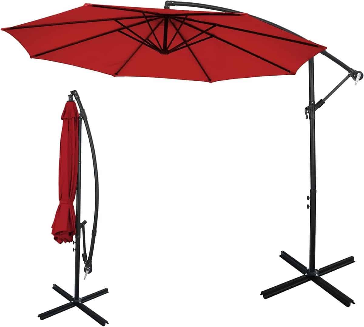 cantilever parasol zonnescherm buiten terras ontspannen kantelbaar