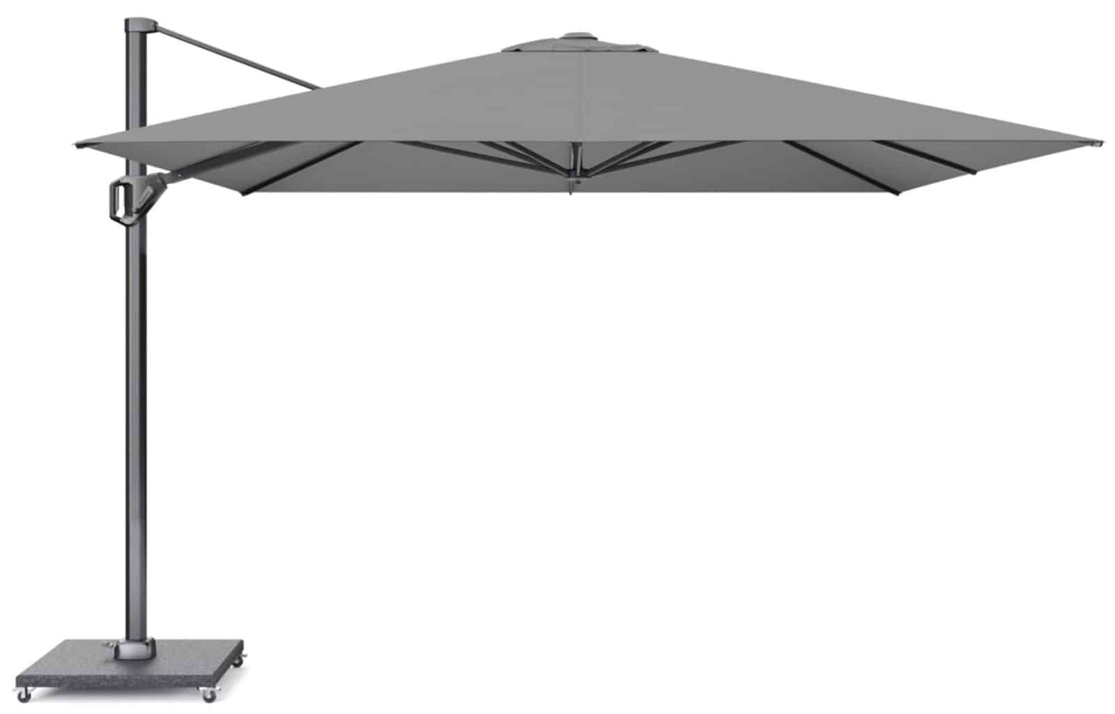 challenger t1 premium 350×350 cm manhattan zweefparasol zonwering platinum platinum