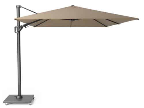 Challenger T2 350x260 cm taupe zweefparasol zonwering Platinum - Platinum