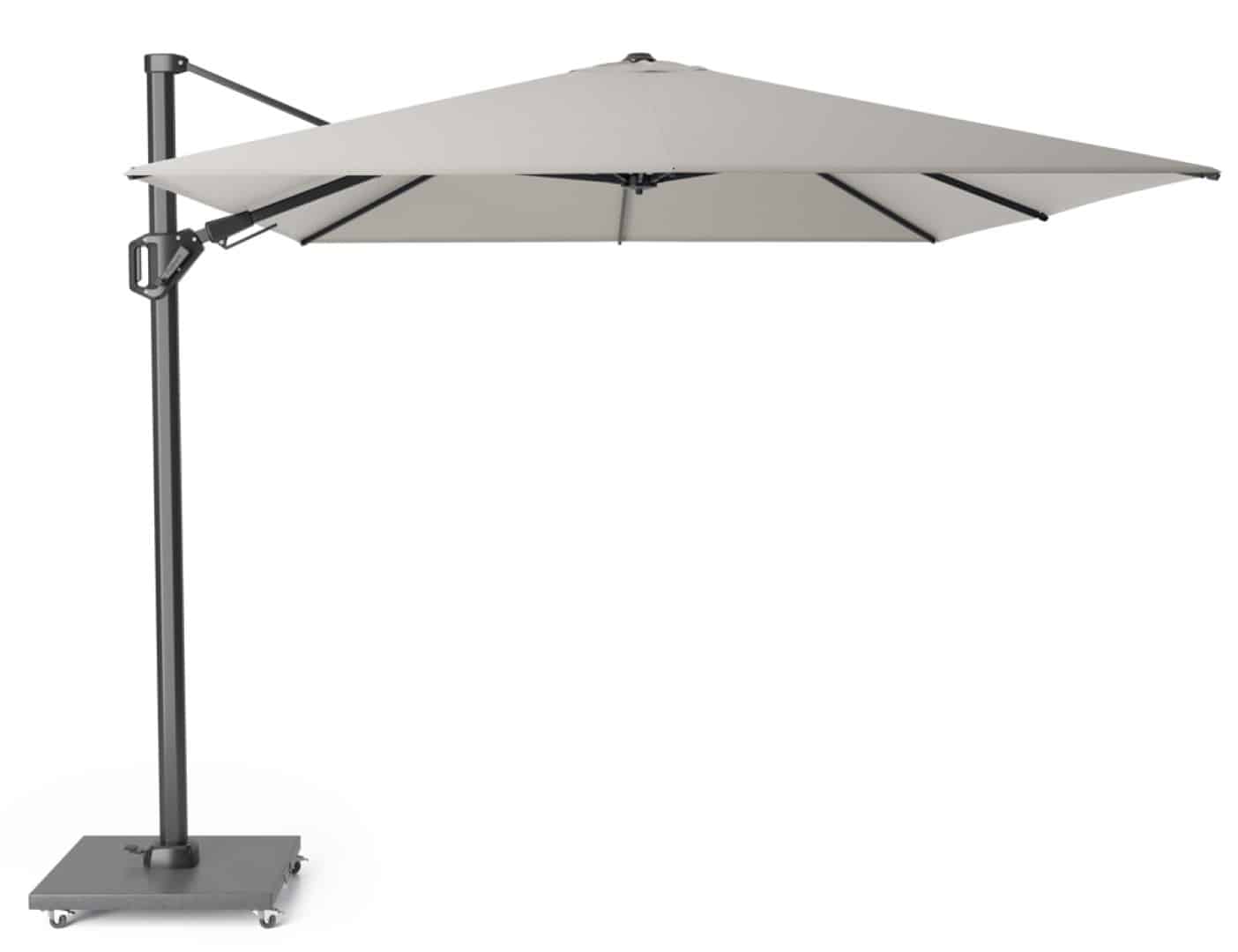 challenger t2 premium 350×260 cm havana zweefparasol zonwering platinum platinum