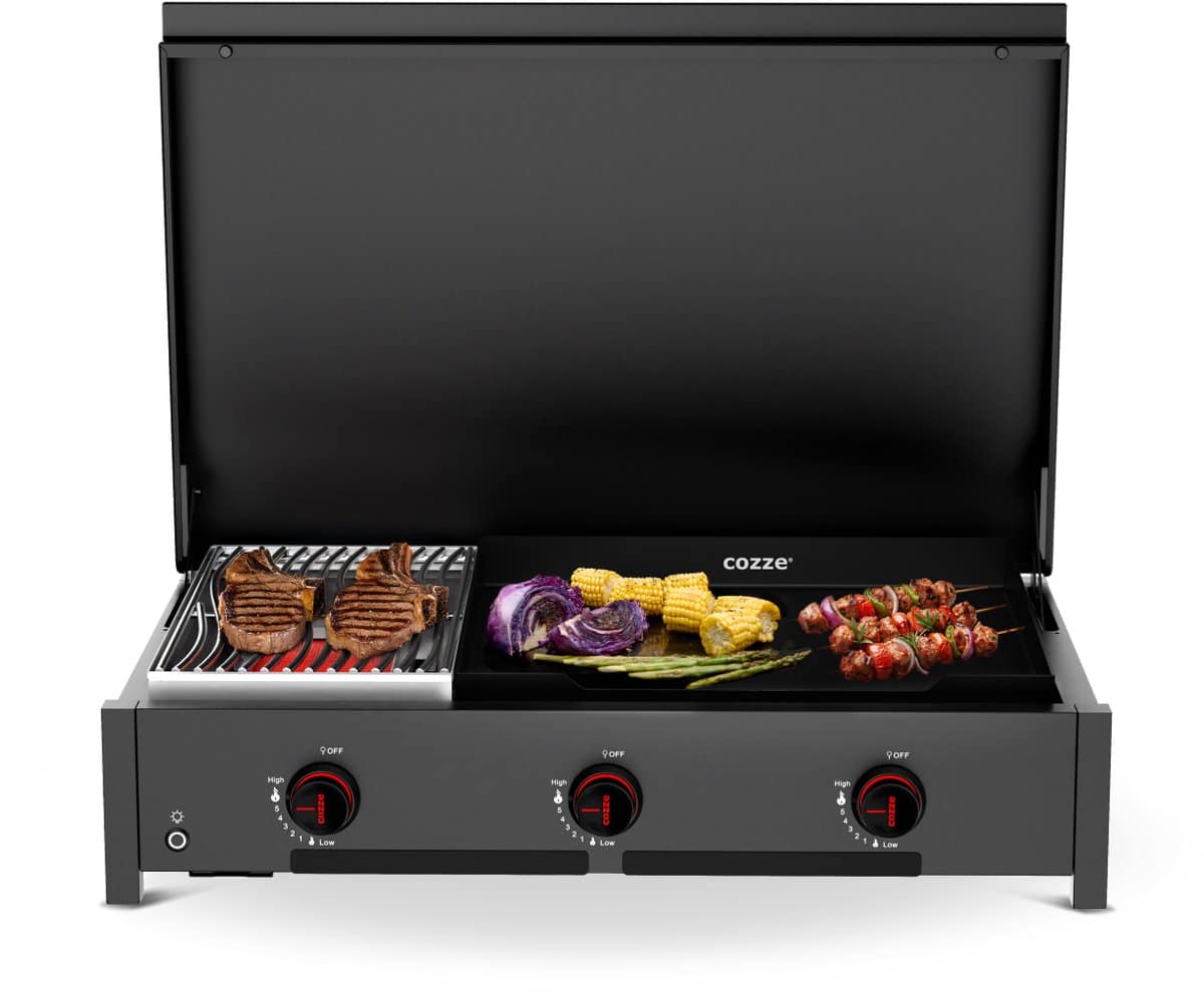 cozze® combo 900 gas bbq grill infrarood brander &