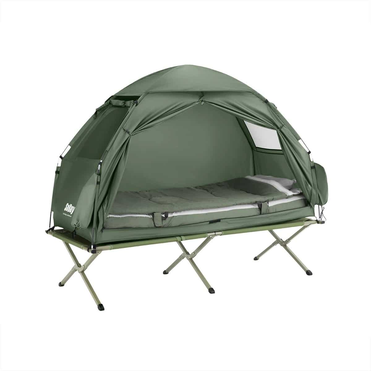 damenzo tent veldbed kamperen stretcher