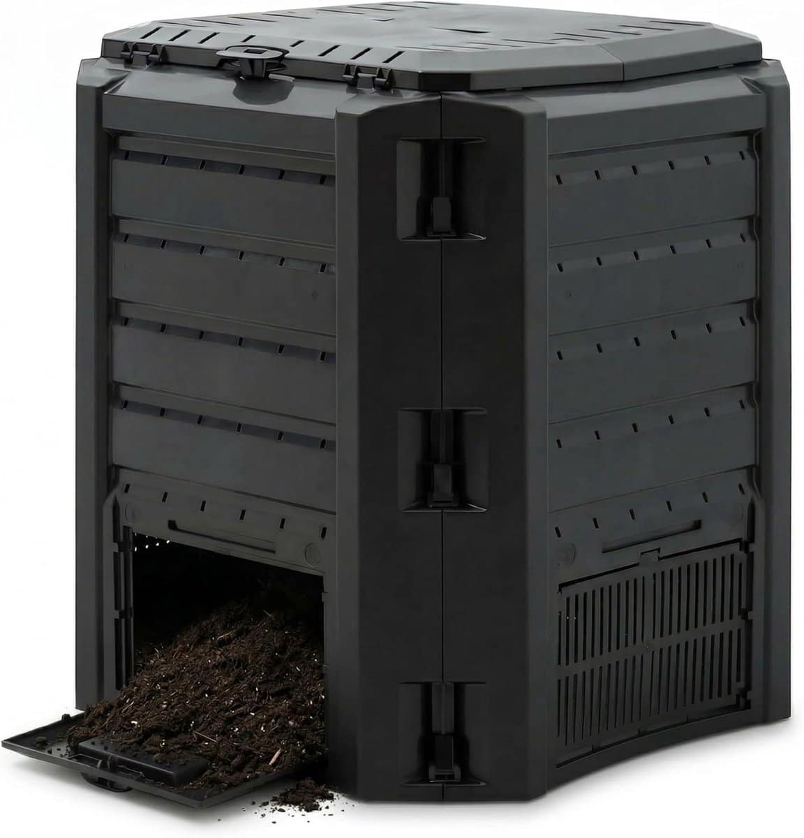 deuba composter 380l 72 x 72 x 83cm weerbestendige deksel