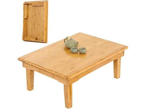 Draagbare bijzettafel - Klaptafel hout - Buiten eten - Ruimtebesparend