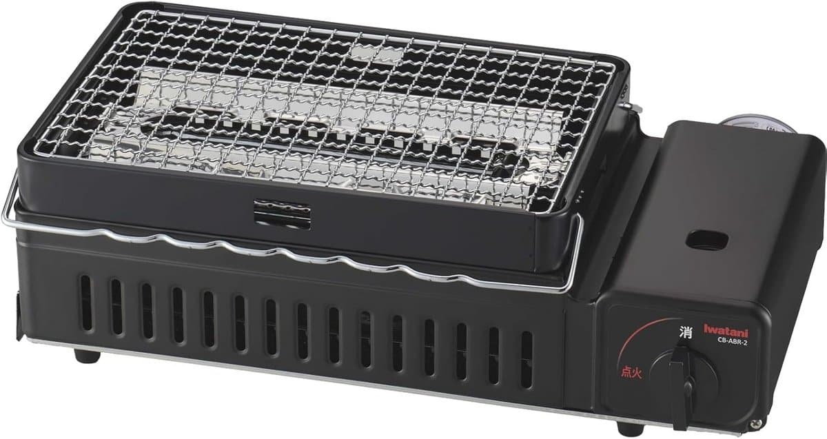 draagbare gas grill bbq kachel voor shichirinyaki zwart