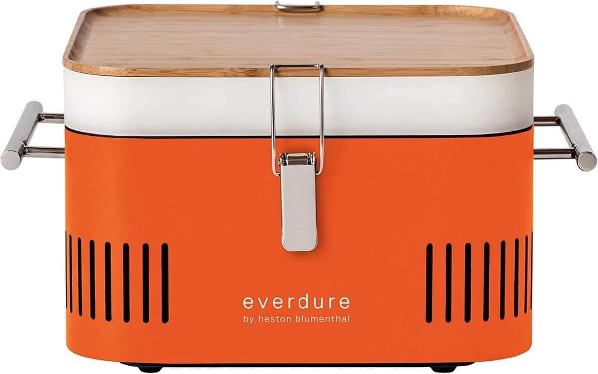 draagbare houtskoolgrill compacte tafelbarbecue voor camping, strand en terras