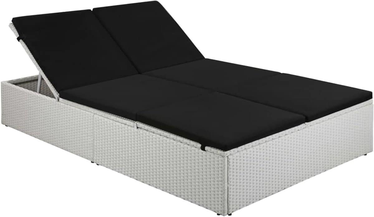 dubbel ligbed tuinbed rotan ontspannen buiten verstelbare