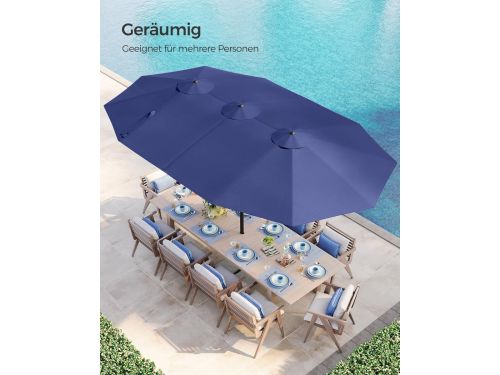 Dubbele zweefparasol Depauwonen 460 x 270 cm - Extra grote