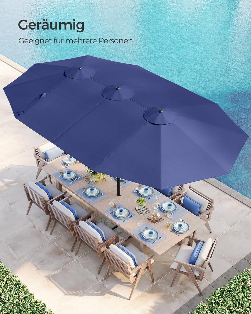 dubbele zweefparasol depauwonen 460 x 270 cm extra grote