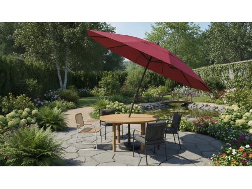Dubbele zweefparasol Depauwonen 460 x 270 cm - Wijnrood
