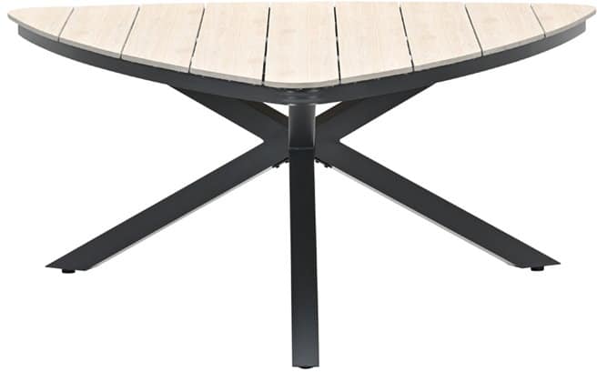 edison triangle tafel 170 cm black/light teak vironwood garden impressions garden impressions