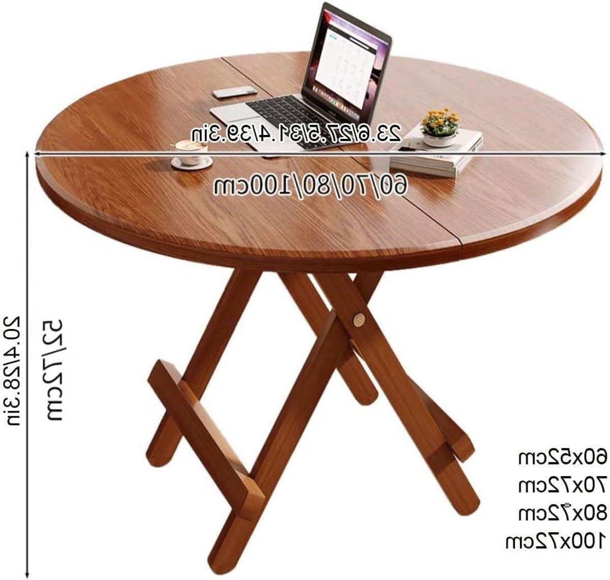 eettafel rond klaptafel uitschuifbaar ruimte besparen inklapbaar