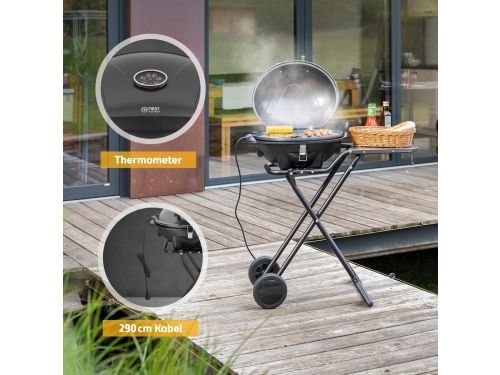 Elektrische BBQ Grill 2-in-1 - Tafelgrill & Staande Barbecue 2400W