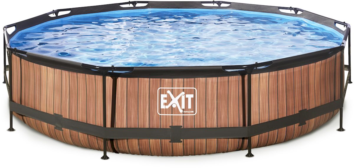 exit wood zwembad 360 x 76 cm met filterpomp