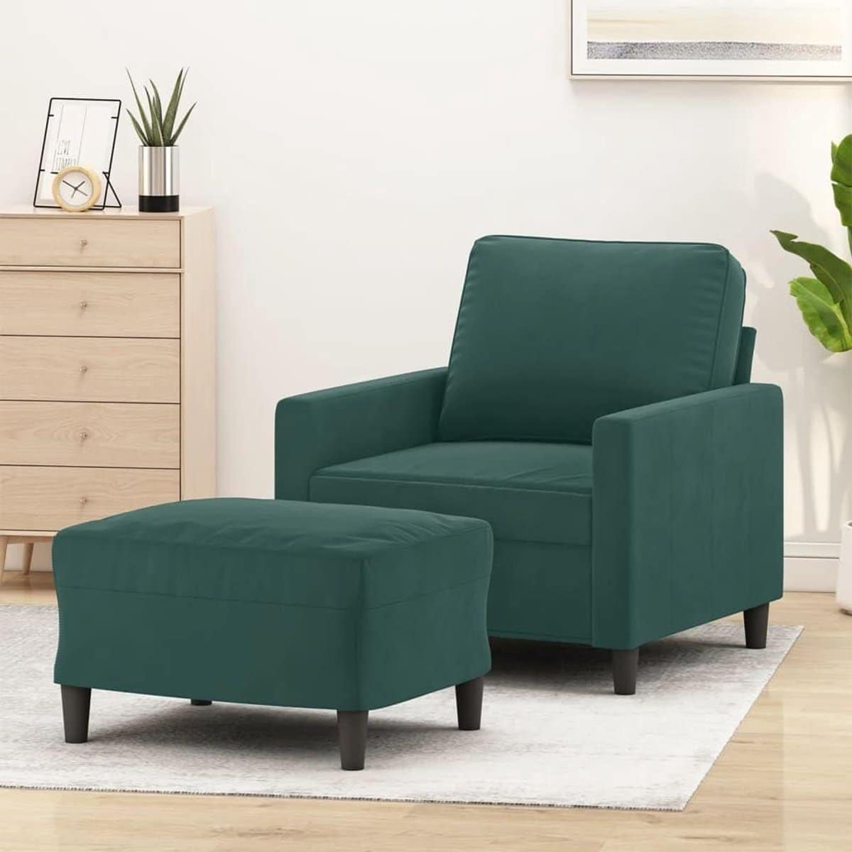 fauteuil met kruk lounge stoel ontspannen thuis